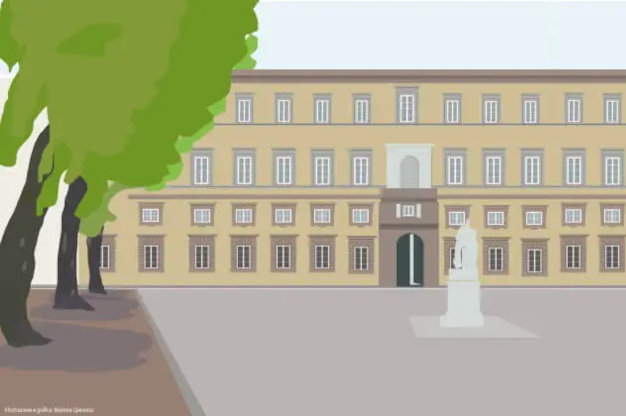 Immagine di Palazzo Ducale stilizzato che rimanda alla sezione 1 del PIAO