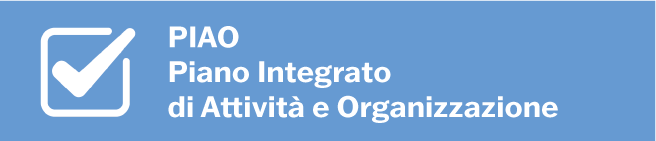 banner azzurro PIAO - piano integrato di attività e organizzazione